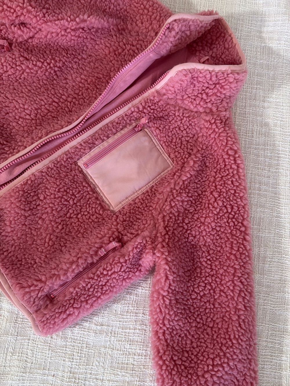 Crewcuts Pink Sherpa Teddy Jacket for Kids